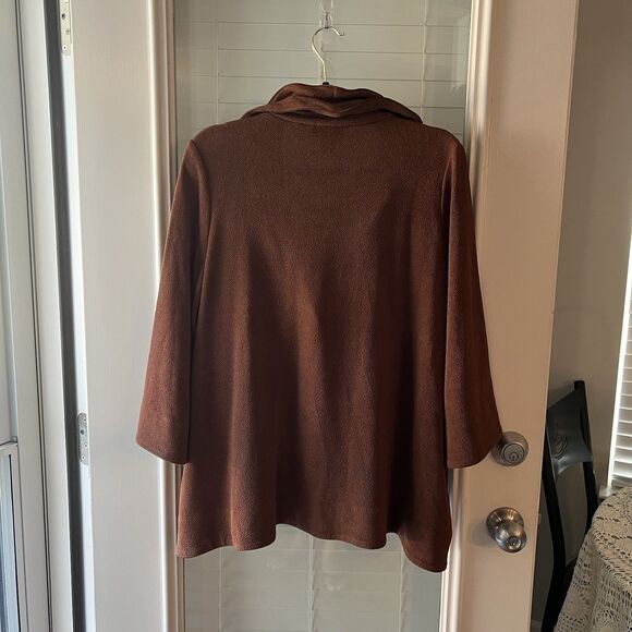 Vintage Design Today’s Women’s Cardigan Large Lagenlook Rustic Fall Wire Collar - Picture 2 of 7